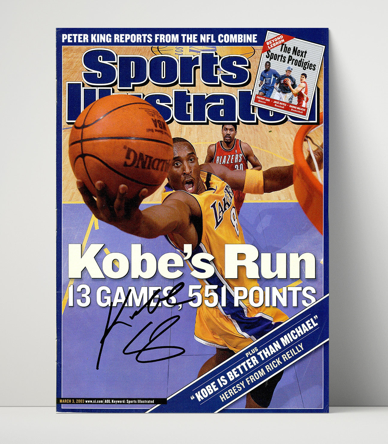 Kobe Bryant – 13 Games 551 Points Surge 2003 SI - Basketball Wall Art