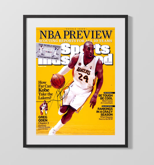Kobe Bryant 2008 SI Cover NBA Preview Lakers Title Push basketball print - 16x20 Gallery Frame wall art