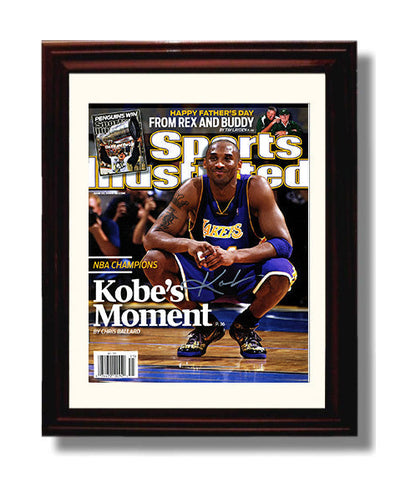 Kobe Bryant Kobes Moment Finals MVP SI Cover June 2009 Basketball Wall Art 8x10 Beveled Frame basketball wall art print