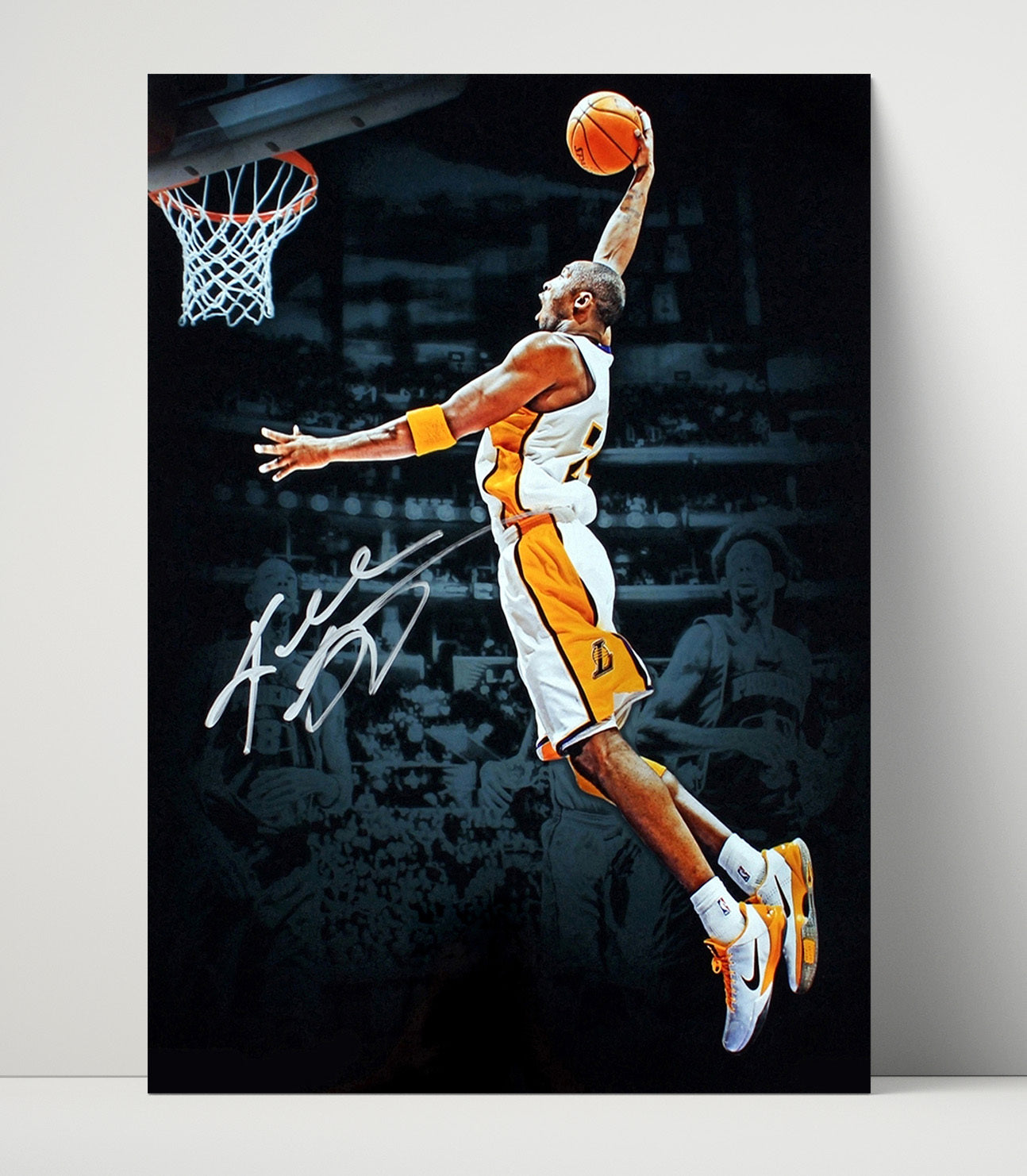Kobe Bryant Lakers Baseline Mamba Takeoff basketball print - 16x20 Unframed Print wall art