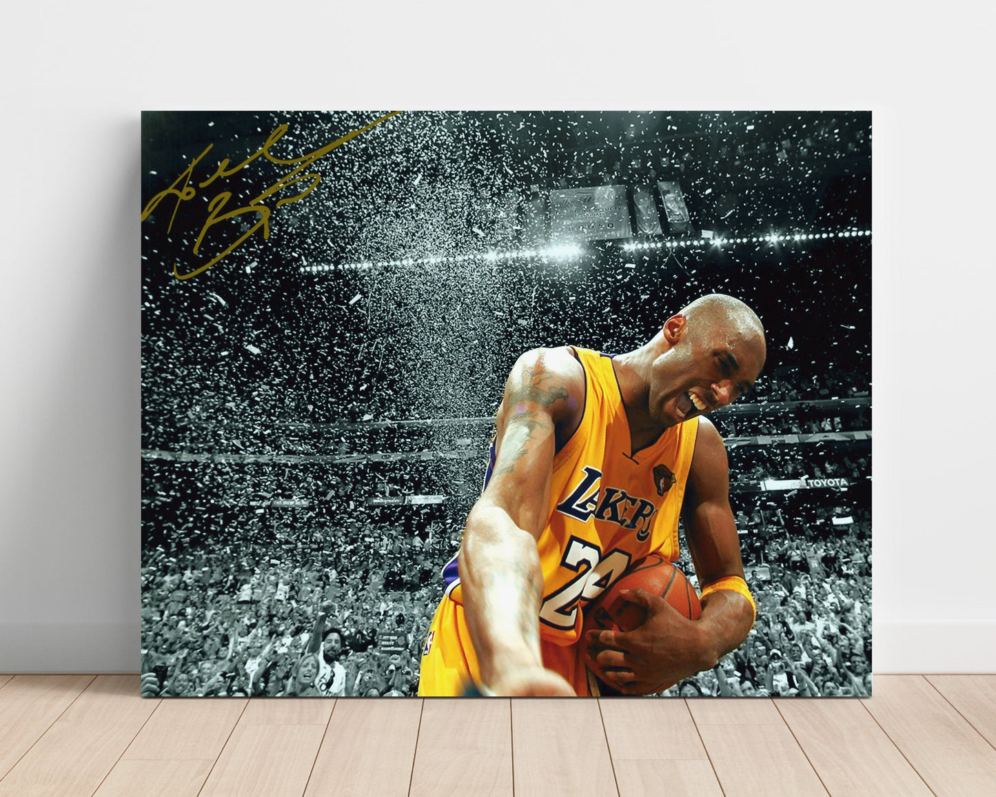 Kobe Bryant – Lakers Confetti Championship Moment - Basketball Wall Art