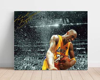 Kobe Bryant – Lakers Confetti Championship Moment - Basketball Wall Art
