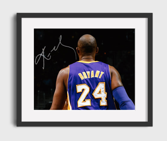 Kobe Bryant Lakers No 24 Legacy Back View basketball print - 16x20 Gallery Frame wall art
