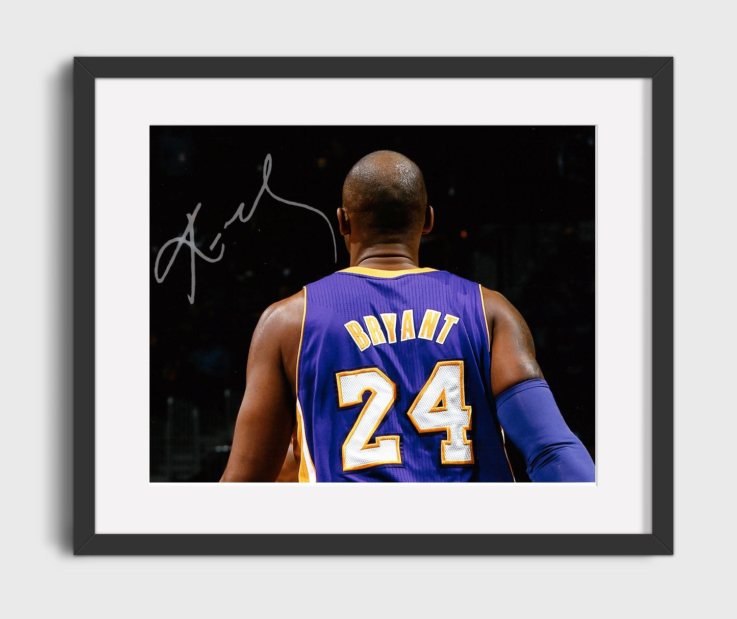 Kobe Bryant Lakers No 24 Legacy Back View Basketball Wall Art 16x20 Gallery Frame basketball wall art print