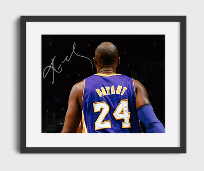 Kobe Bryant Lakers No 24 Legacy Back View Basketball Wall Art 16x20 Gallery Frame basketball wall art print