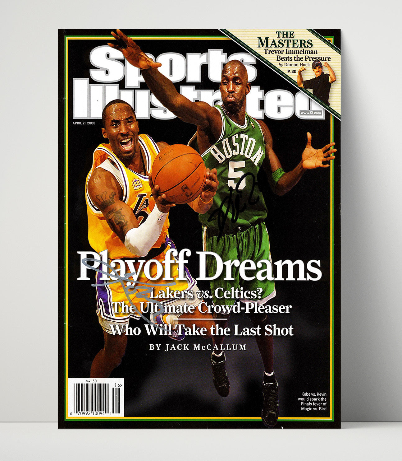 Kobe Bryant vs Boston 2008 SI Cover Playoff Dreams Showdown basketball print - 16x20 Unframed Print wall art