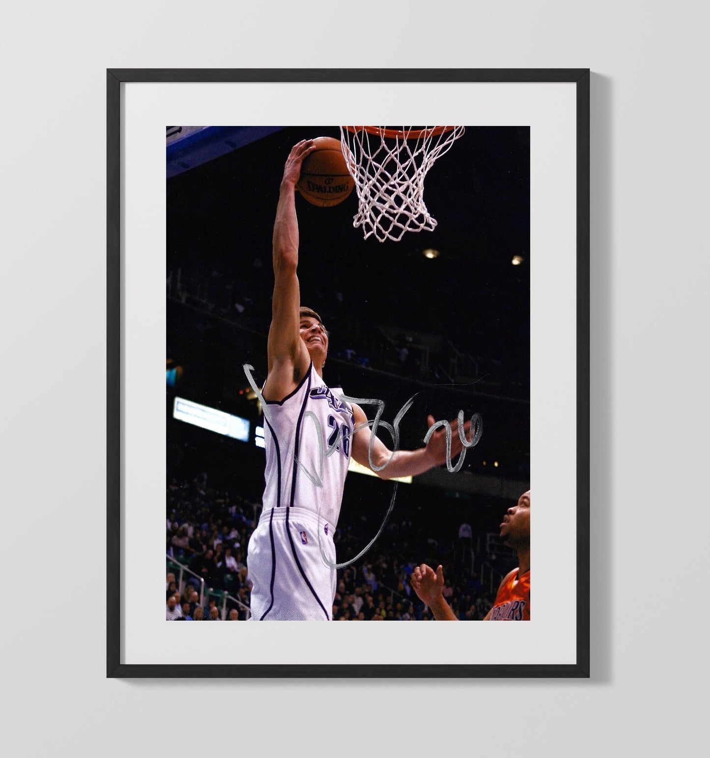Kyle Korver Utah Corner Sniper Rim Finish basketball print - 16x20 Gallery Frame wall art