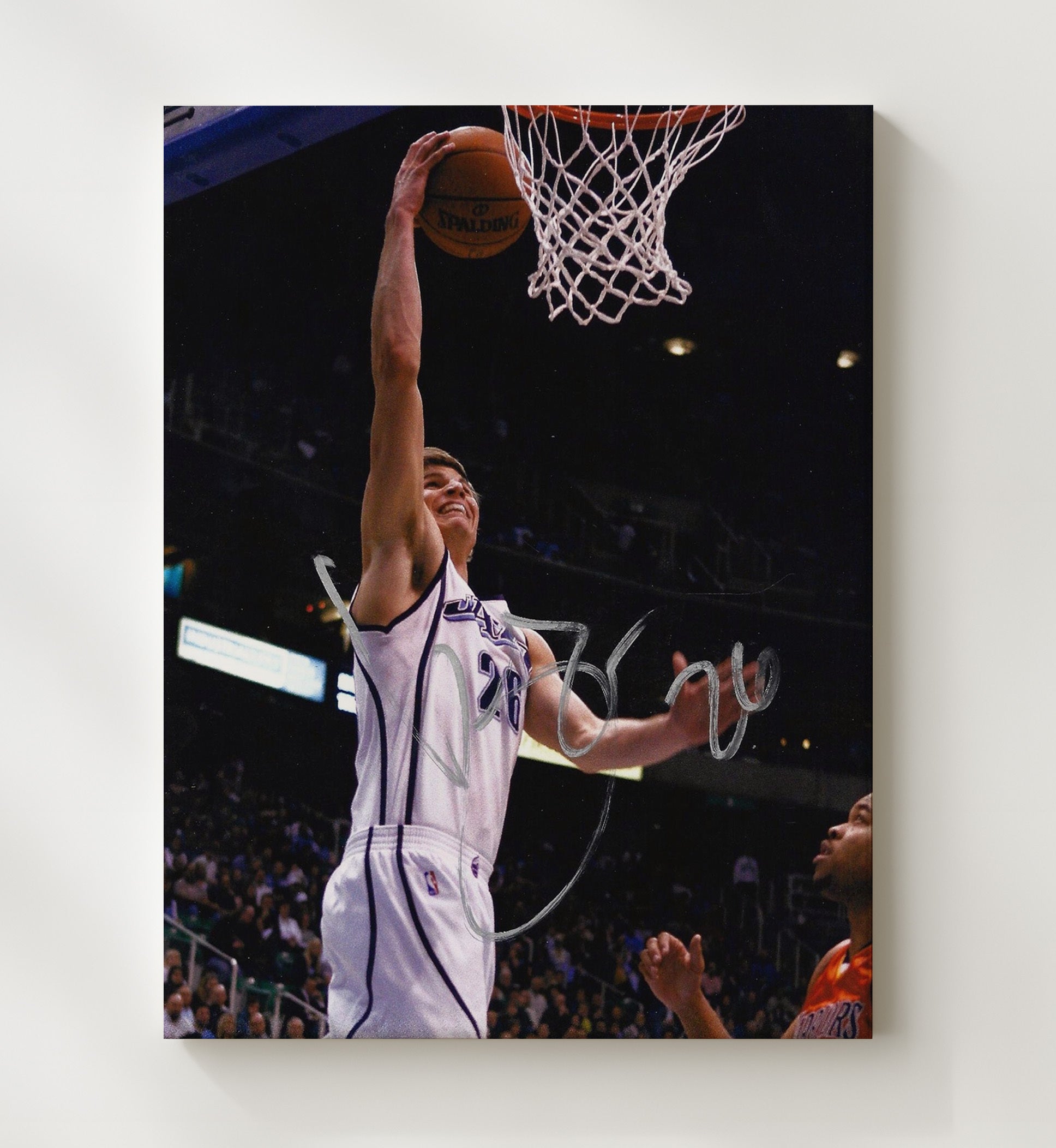 Kyle Korver Utah Corner Sniper Rim Finish Basketball Wall Art 20x24 Canvas basketball wall art print