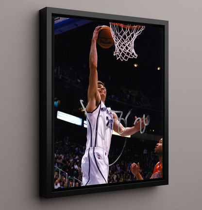 Kyle Korver Utah Corner Sniper Rim Finish Basketball Wall Art 16x20 Framed Canvas basketball wall art print