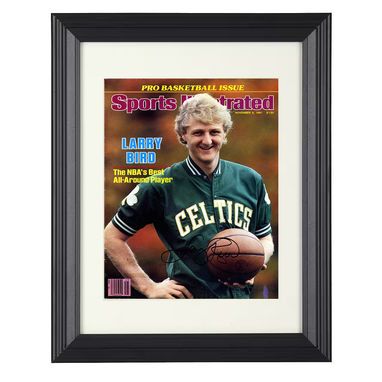 Larry Bird - Boston Basketball All Around 1981 SI 8x10 framed basketball wall art