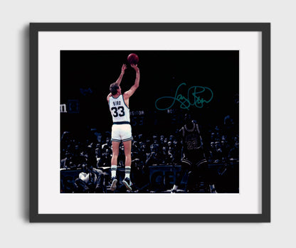 Larry Bird Celtics Clutch Jumper Basketball Wall Art 16x20 Gallery Frame basketball wall art print