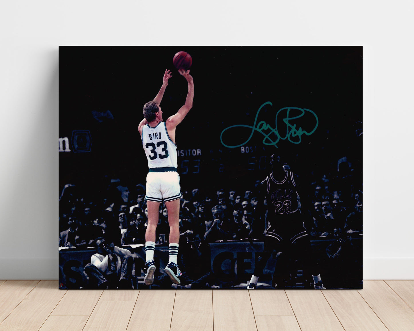 Larry Bird Celtics Clutch Jumper basketball print - 16x20 Unframed Print wall art