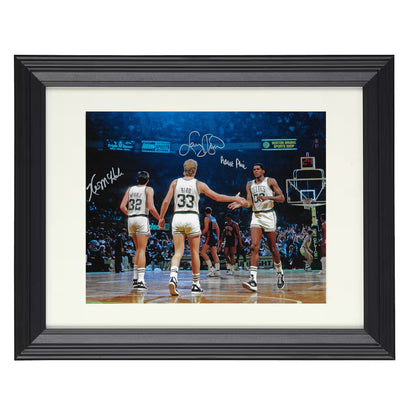 Larry Bird Kevin McHale Robert Parish Celtics Big Three Court Trio Basketball Wall Art 16x20 Unframed Print basketball wall art print