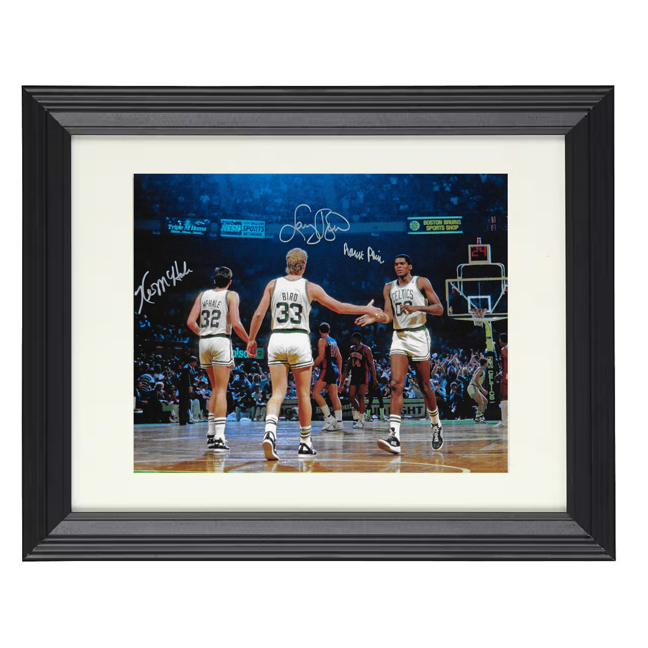 Larry Bird, Kevin McHale and Robert Parish - Celtics Court 8x10 framed basketball wall art