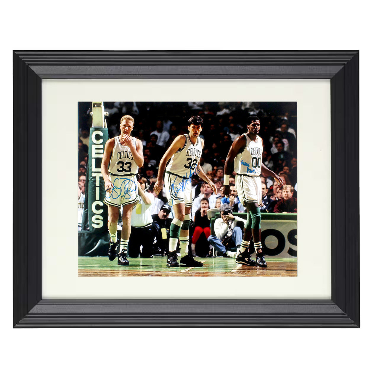 Larry Bird, Kevin McHale and Robert Parish - Celtics Green 8x10 framed basketball wall art