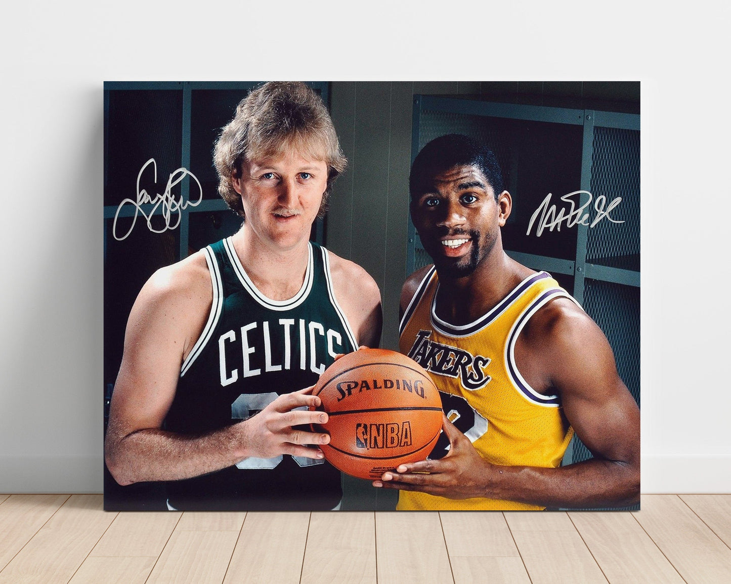 Larry Bird and Magic Johnson – Celtics vs Lakers Showtime - Basketball Wall Art