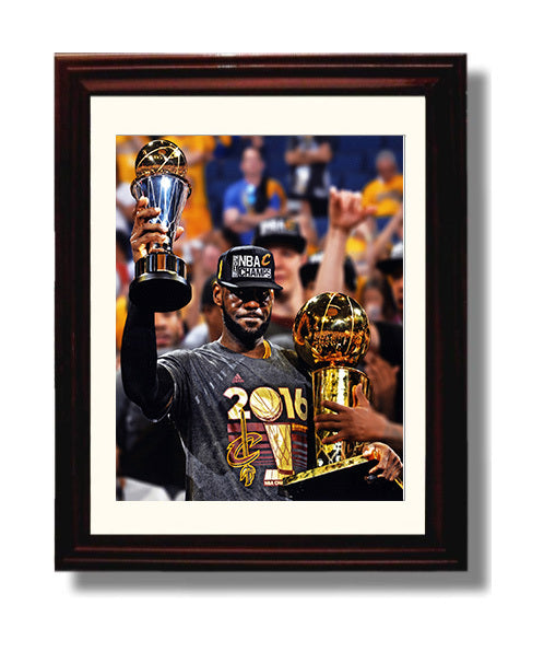 LeBron 2016 SI Cover Cleveland Basketball Championship Glory Basketball Wall Art 8x10 Beveled Frame basketball wall art print