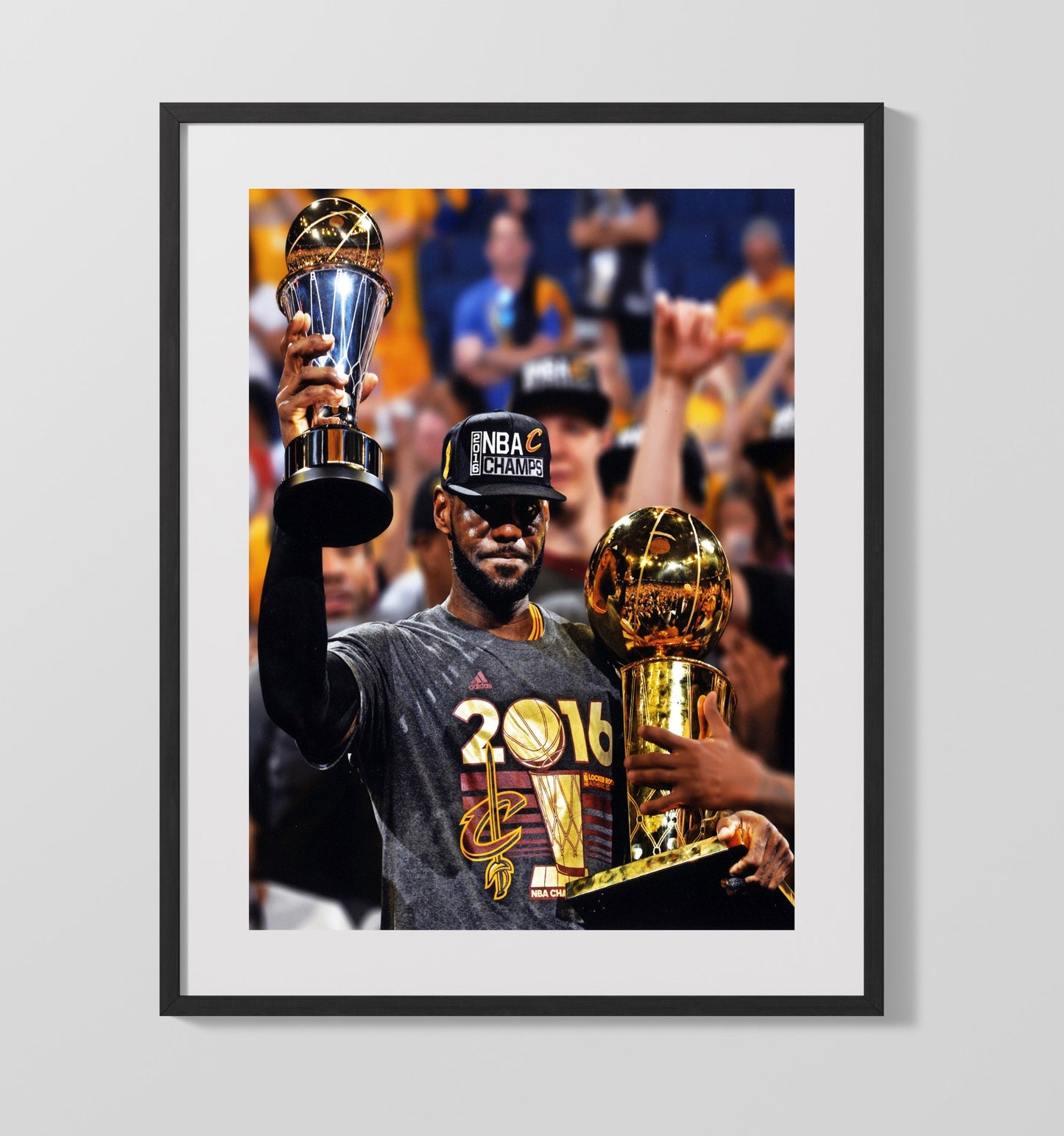 LeBron 2016 SI Cover Cleveland Basketball Championship Glory Basketball Wall Art 16x20 Gallery Frame basketball wall art print