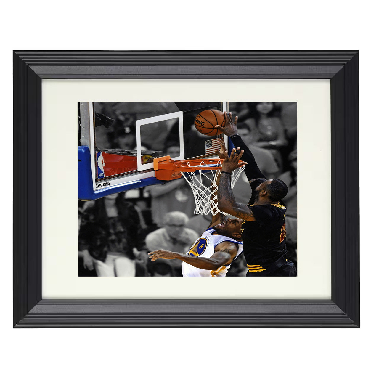 LeBron James - Cavaliers The Block Chasedown 8x10 framed basketball wall art