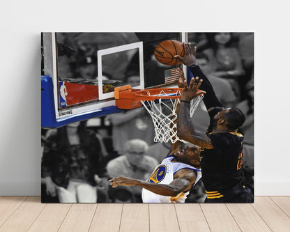 LeBron James – Cavaliers Chasedown Block - Basketball Wall Art