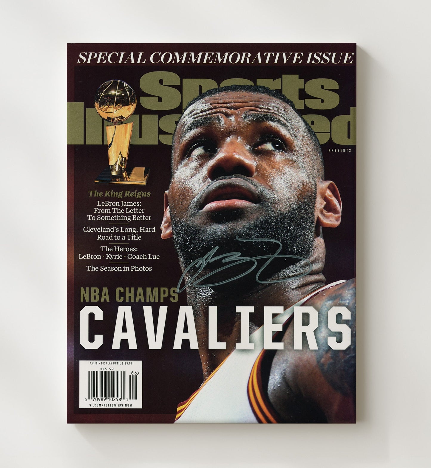 LeBron Cleveland Basketball Champion Spotlight Basketball Wall Art 20x24 Canvas basketball wall art print