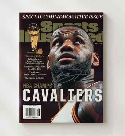 LeBron Cleveland Basketball Champion Spotlight Basketball Wall Art 20x24 Canvas basketball wall art print
