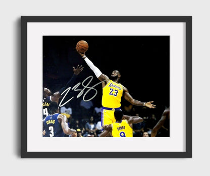 LeBron Lakers Opening Tip Elevation Basketball Wall Art 16x20 Gallery Frame basketball wall art print