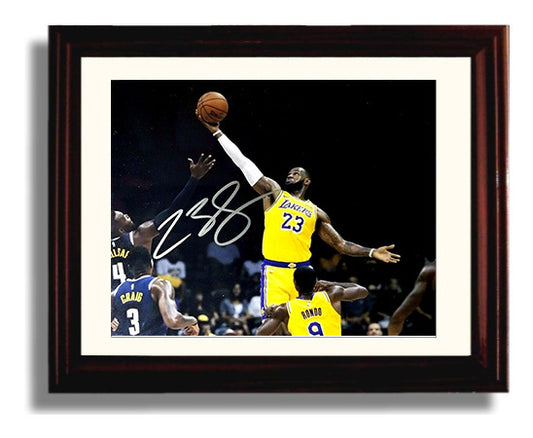 LeBron Lakers Opening Tip Elevation Basketball Wall Art 8x10 Beveled Frame basketball wall art print