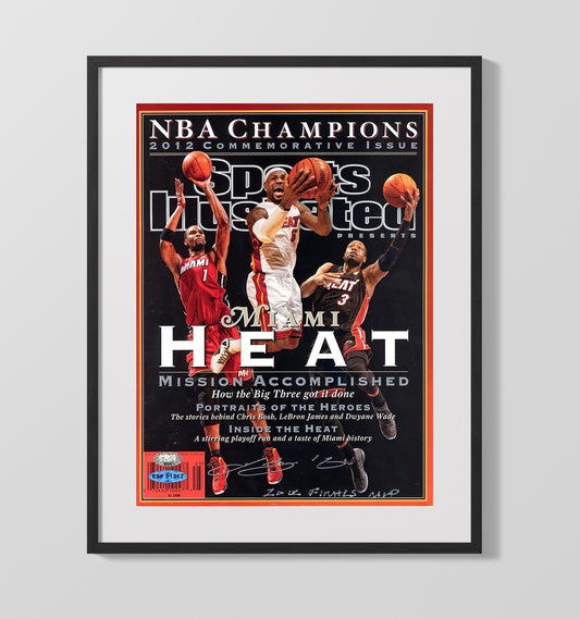 LeBron Miami Championship Commemorative SI Cover 2012 basketball print - 16x20 Gallery Frame wall art