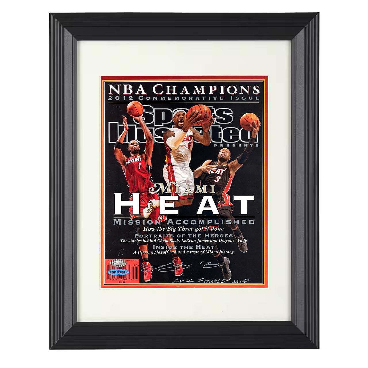 LeBron James - Miami Championship Commemorative 2012 SI 8x10 framed basketball wall art