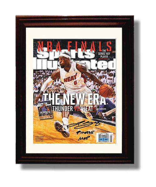 LeBron The New Era NBA Finals SI Cover June 2012 Basketball Wall Art 8x10 Beveled Frame basketball wall art print