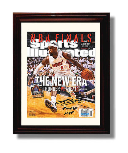 LeBron The New Era NBA Finals SI Cover June 2012 Basketball Wall Art 8x10 Beveled Frame basketball wall art print