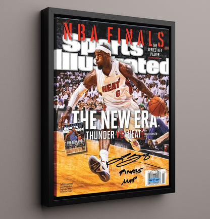 LeBron The New Era NBA Finals SI Cover June 2012 Basketball Wall Art 16x20 Framed Canvas basketball wall art print