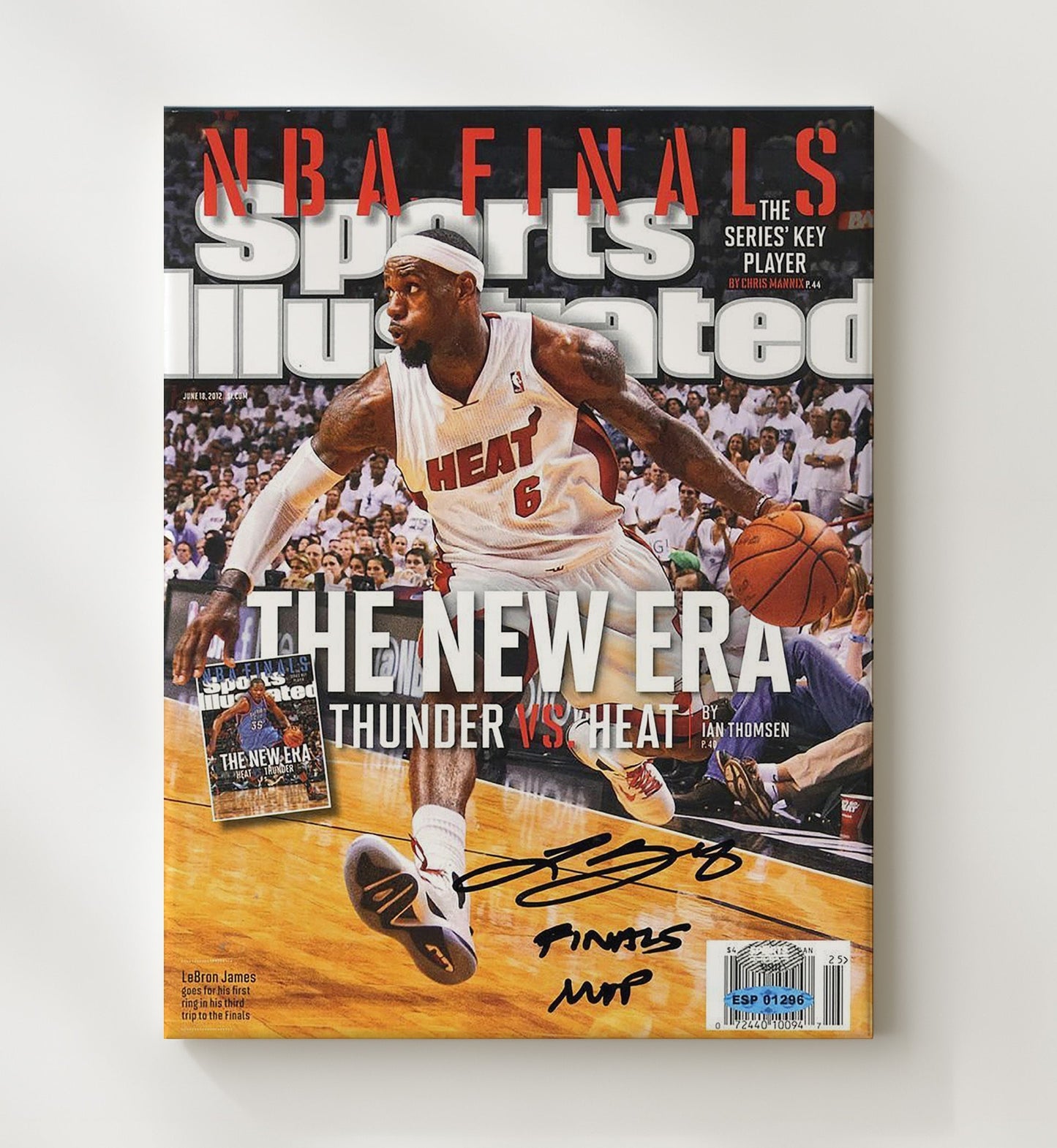 LeBron The New Era NBA Finals SI Cover June 2012 Basketball Wall Art 20x24 Canvas basketball wall art print