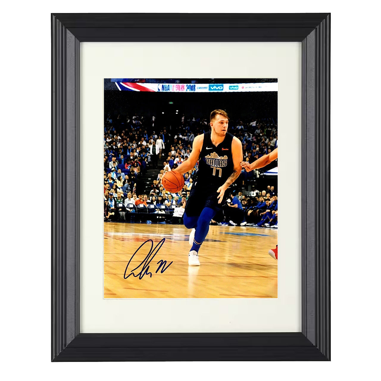 Luka Doncic - Dallas Basketball Driving Maverick 8x10 framed basketball wall art