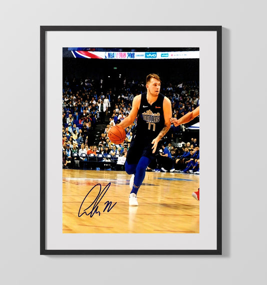 Luka Doncic Dallas Basketball Driving Maverick Spotlight basketball print - 16x20 Gallery Frame wall art