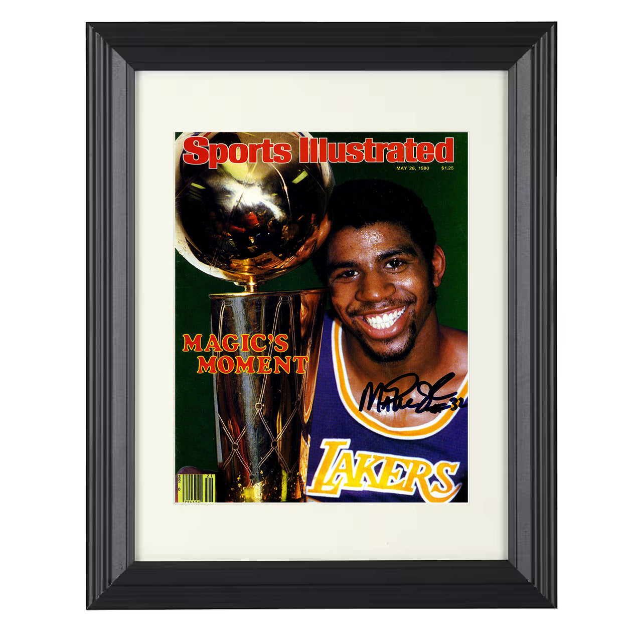 Magic Johnson - Los Angeles Basketball Finals 1980 SI 8x10 framed basketball wall art