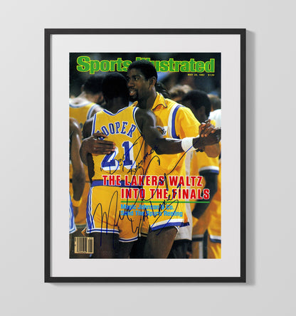 Magic Johnson 1982 SI Cover Los Angeles Basketball Finals Waltz Basketball Wall Art 16x20 Gallery Frame basketball wall art print