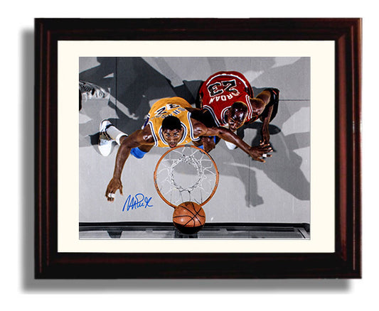 Magic Johnson Showtime Rebound Hustle Basketball Wall Art 8x10 Beveled Frame basketball wall art print