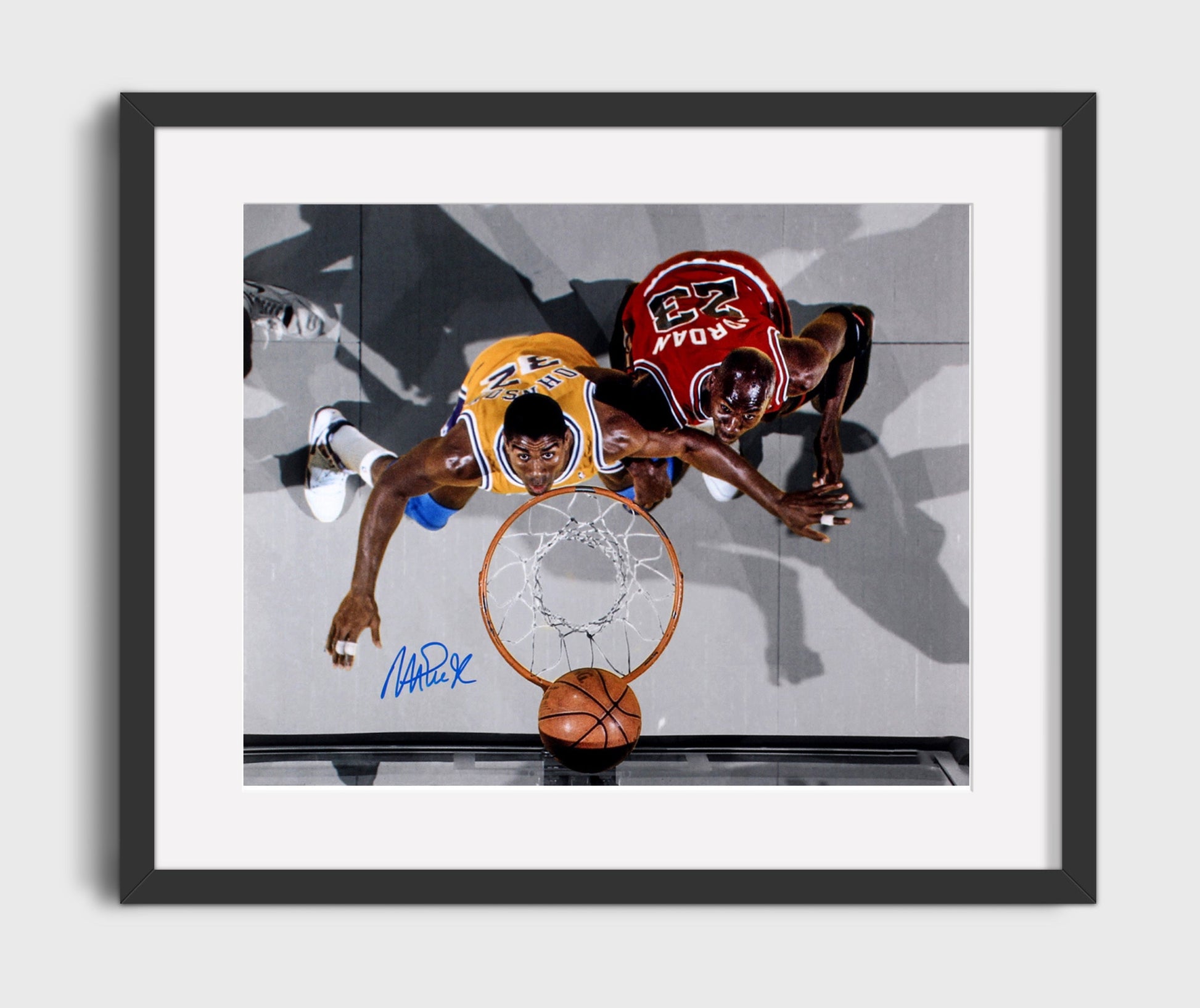 Magic Johnson Showtime Rebound Hustle Basketball Wall Art 16x20 Gallery Frame basketball wall art print