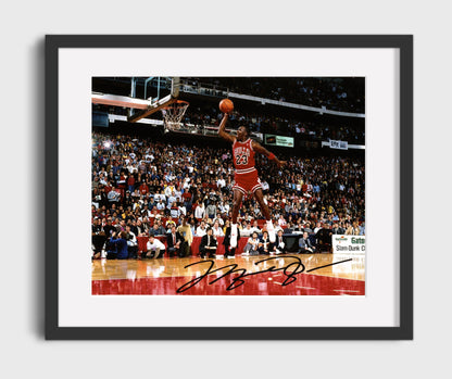 Michael Jordan Bulls Slam Dunk Classic Basketball Wall Art 16x20 Gallery Frame basketball wall art print