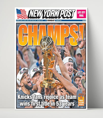 New York Championship – The Wait Is Over - Basketball Wall Art