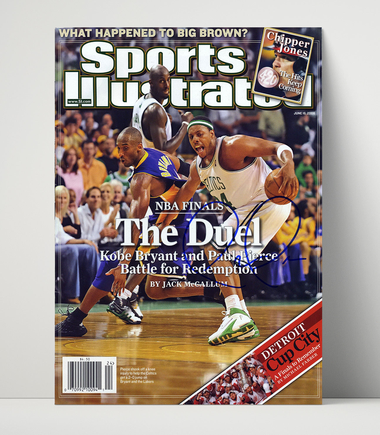 Paul Pierce 2008 SI Cover Boston Finals Duel with Kobe Basketball Wall Art 16x20 Unframed Print basketball wall art print