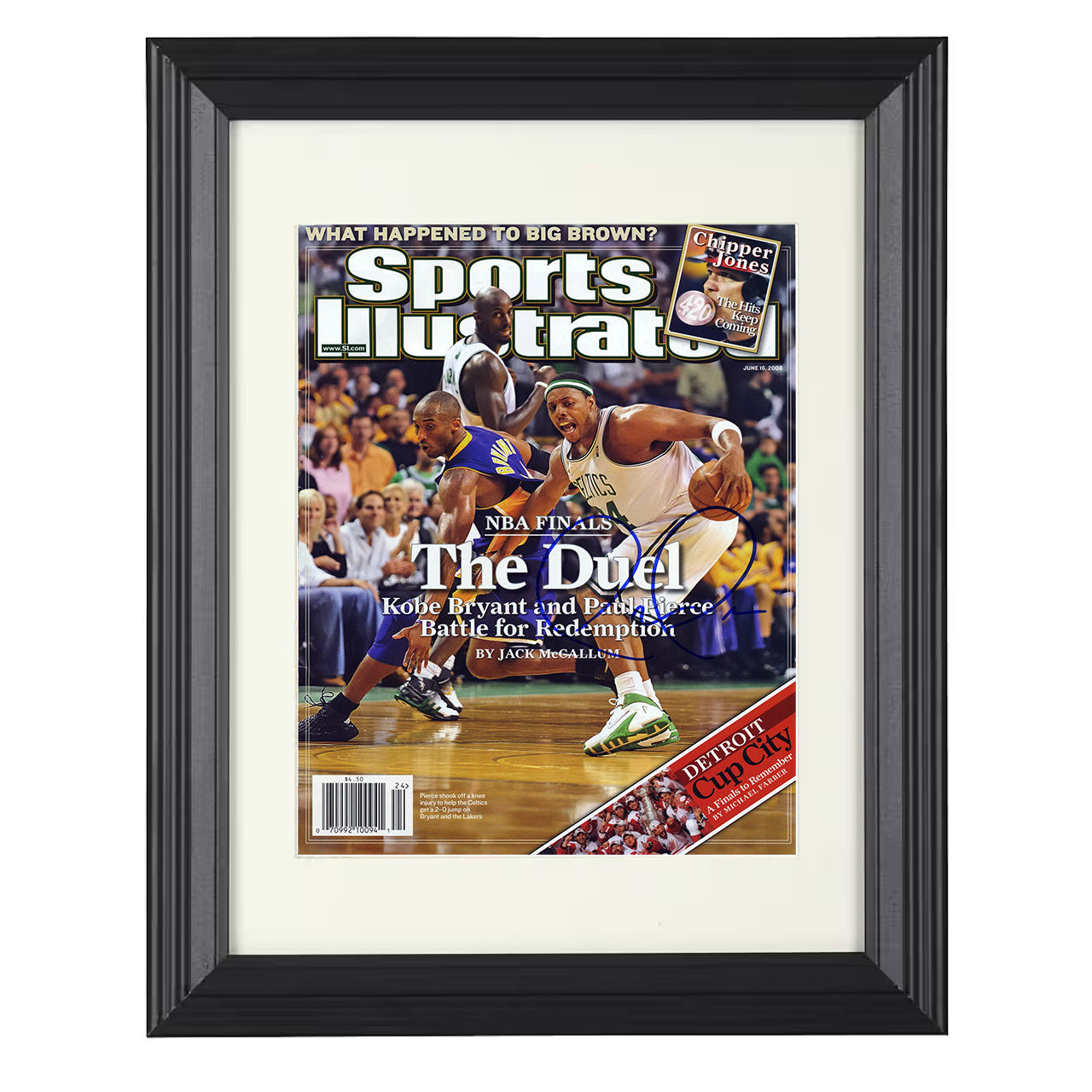 Paul Pierce - Boston Basketball Finals Duel 2008 SI 8x10 framed basketball wall art
