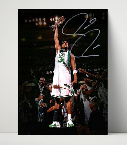 Paul Pierce – Celtics Finals MVP Trophy Raise - Basketball Wall Art