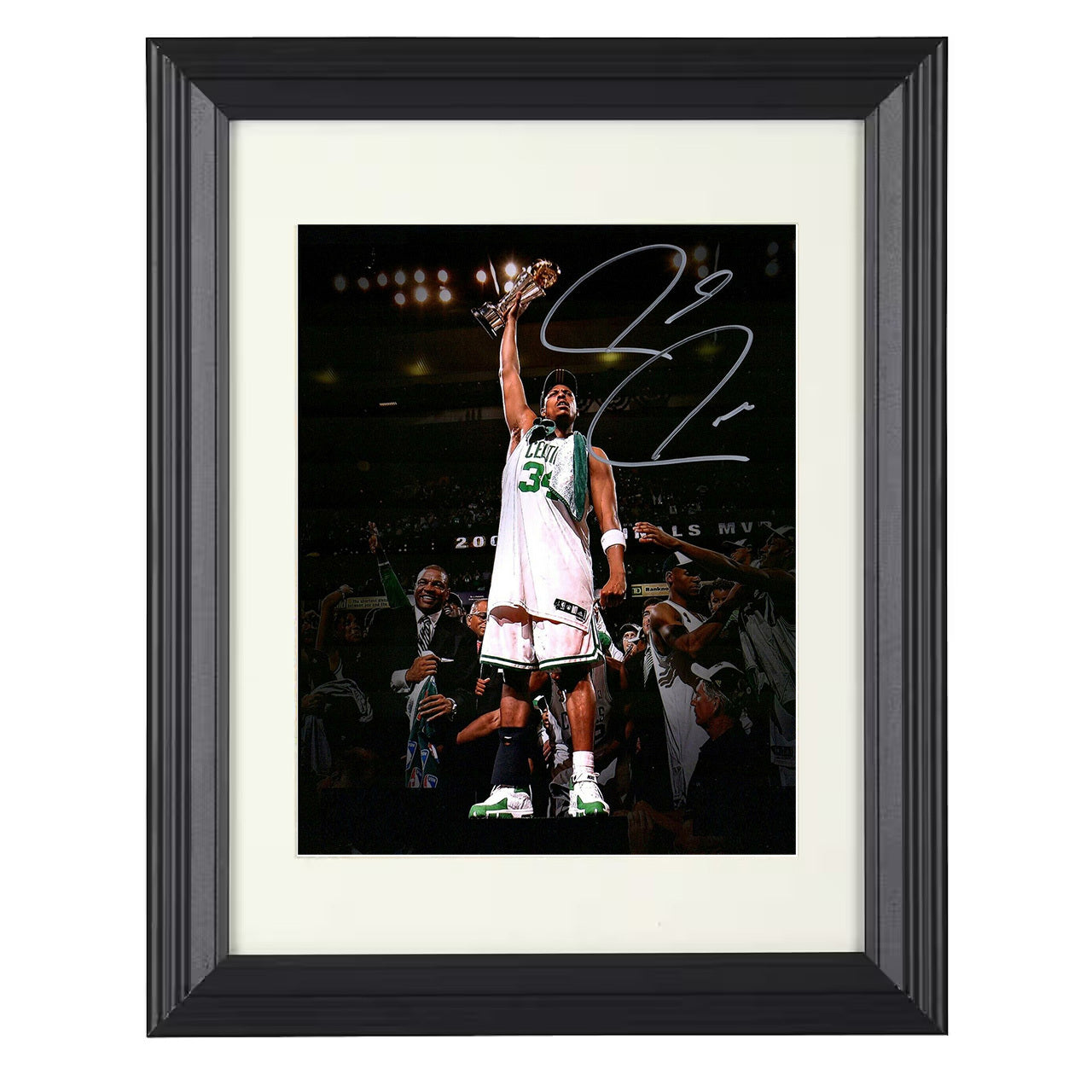 Paul Pierce - Celtics Finals MVP Trophy Raise 8x10 framed basketball wall art