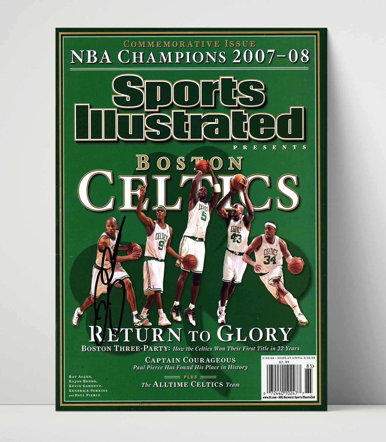 Ray Allen 2008 SI Boston Return to Glory Championship Basketball Wall Art 16x20 Unframed Print basketball wall art print