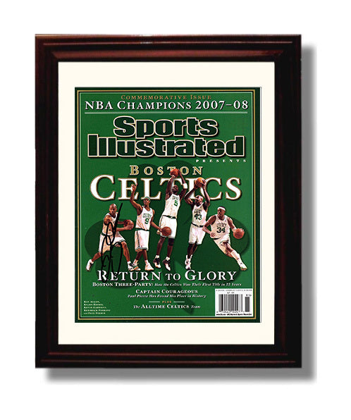 Ray Allen 2008 SI Boston Return to Glory Championship Basketball Wall Art 8x10 Beveled Frame basketball wall art print