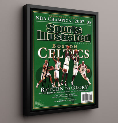 Ray Allen 2008 SI Boston Basketball Return to Glory Championship Basketball Wall Art 16x20 Framed Canvas basketball wall art print