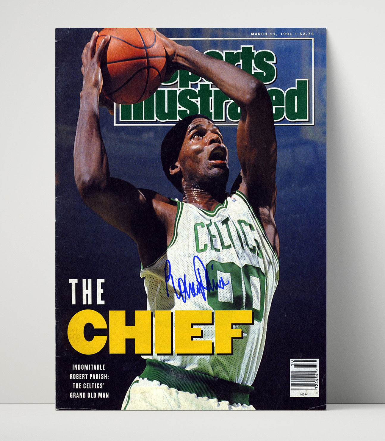 Robert Parish 1991 SI Boston The Chief Cover Feature Basketball Wall Art 16x20 Unframed Print basketball wall art print